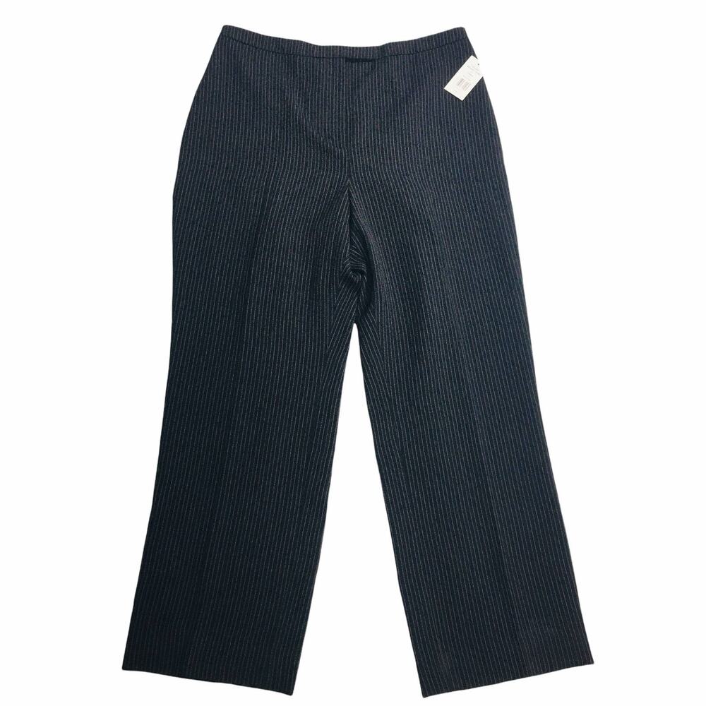Tahari Women's Striped Black/Pink  Career Dress Pants Size 16 / 34" x 29"